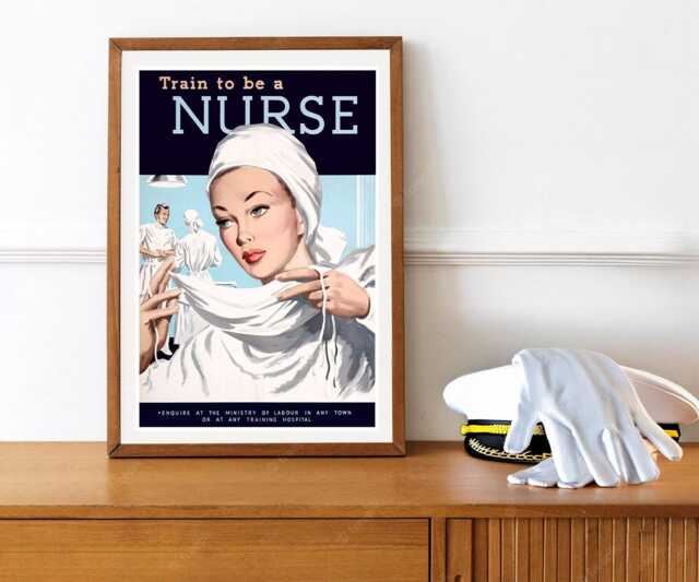 Reprint Of A Nursing Recruitment Poster - image 1