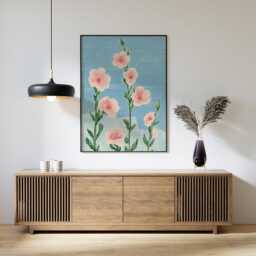 Pink Wildflower Poster, Botanical Wall Art, Floral Nature Print - thumbnail 3