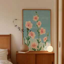 Pink Wildflower Poster, Botanical Wall Art, Floral Nature Print - thumbnail 2