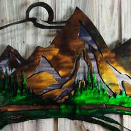 Mountain Scene Metal Wall Art, Cabin D??cor, Life, Life - thumbnail 3