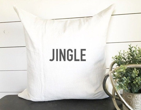 Jingle Pillow Cover, 18 X Christmas Pillow, Holiday Decor, Decor Gift - image 1