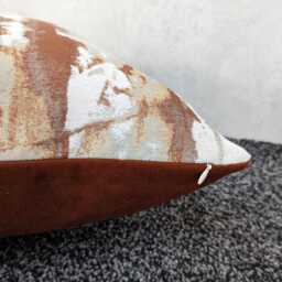Harlequin Takara Terracotta Rust Ink Splash Cushion Cover Handmade Throw Pillow Designer Home Decor Only - thumbnail 3