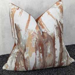 Harlequin Takara Terracotta Rust Ink Splash Cushion Cover Handmade Throw Pillow Designer Home Decor Only - thumbnail 4