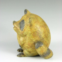 Bronze Raccoon Figurine - Collectible Animal Sculpture, Yolk Art - thumbnail 3