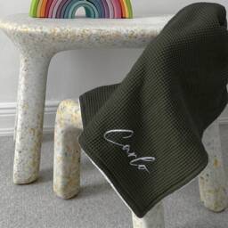 Baby Blanket With Name in Forest/Sand White - 70 X 100 cm - thumbnail 3