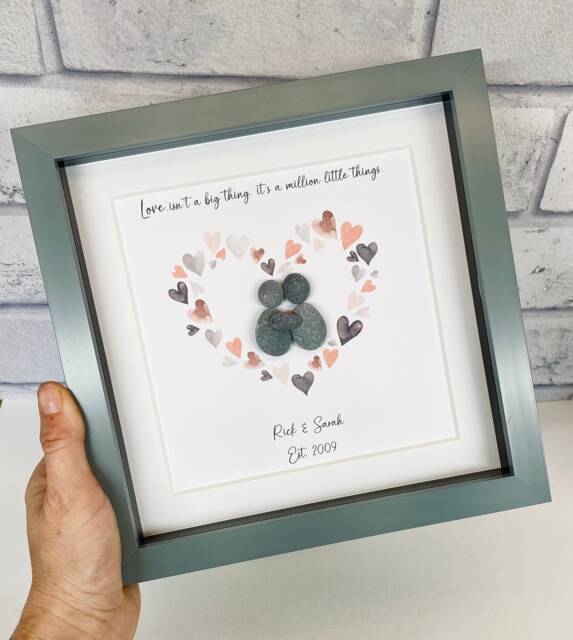 Love Pebble Art, Personalised Gifts, Couple Gift For Boyfriend, Scrabble Gift, Best Valentines Wife Gifts Him - image 1
