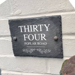 Rustic Slate House Sign Farmhouse Plaque Door Number 15 X 20cm - thumbnail 3