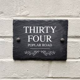Rustic Slate House Sign Farmhouse Plaque Door Number 15 X 20cm - thumbnail 1