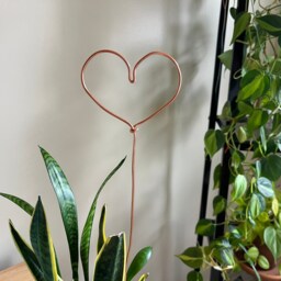 Copper Heart Plant Trellis With Optional Crystal - thumbnail 3