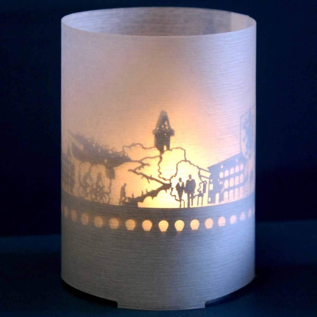Graz Skyline Shadow Play - Austrian Souvenir Tea Light - image 1