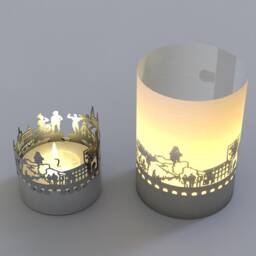 Graz Skyline Shadow Play - Austrian Souvenir Tea Light - thumbnail 3