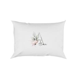 Personalised Gentle Botanical Blush Pink Name Initial Letter Soft Pillowcase Pillow Case Cover Novelty Gift Bedroom Bed Decoration - thumbnail 2