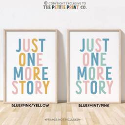 Just One More Story Print -- Classroom Print, Poster, Playroom Reading Corner Unframed - thumbnail 3