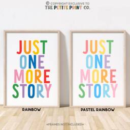 Just One More Story Print -- Classroom Print, Poster, Playroom Reading Corner Unframed - thumbnail 2