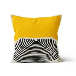 Abstract Art Cushion Cover/Bedroom Housewarming Gifts/Sofa Yellow Blue Red Color Pillow/Garden Geometric Colorful Pattern Throw Pillow Case - thumbnail 3