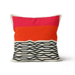 Abstract Art Cushion Cover/Bedroom Housewarming Gifts/Sofa Yellow Blue Red Color Pillow/Garden Geometric Colorful Pattern Throw Pillow Case - thumbnail 2