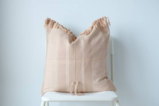 Handwoven Hemp Pillow Cover Karen Tribal Design, 20 - image 1