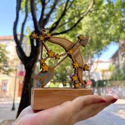Sagittarius Wooden Keepsake Figure - Zodiac Gift Display Handmade & Customizable Theme Astrology Lovers Constellation - thumbnail 2