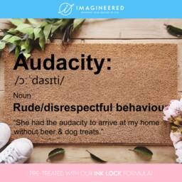 Welcome Doormat Funny - Audacity Definition Customized Door Mat Porch Decor Housewarming Gift Personalized - thumbnail 1