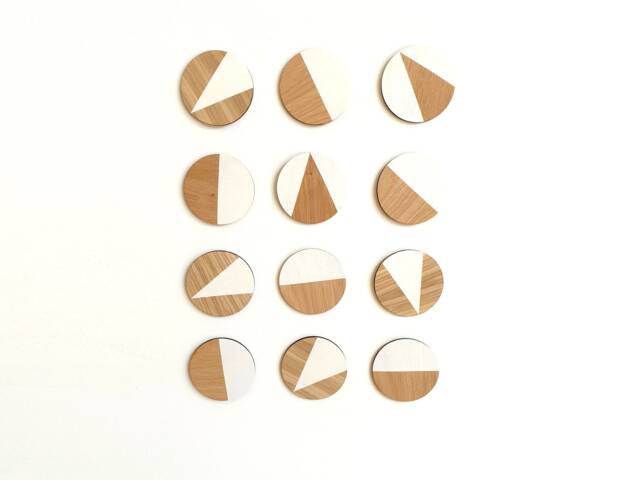 White Geometric Wall Art Laser Cut Plywood Wooden Decor Scandi Boho Wallart Circles Hand Painted Modern Decorative Big Statement UK