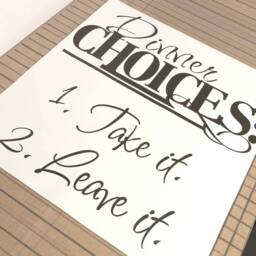 Dinner Choices Wall Sticker, Kitchen Decor Quote, Decal, Art - thumbnail 2