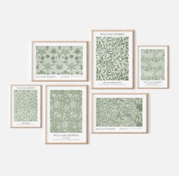 William Morris Prints, Green Posters, Wall Art, Bedroom Living Room Floral Art - thumbnail 1