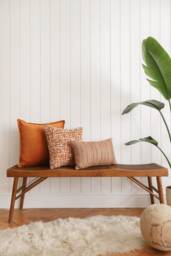 Burnt Orange Throw Pillow Cover Set Mudcloth Woven Cushion Covers - thumbnail 1