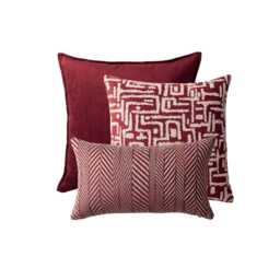 Burnt Orange Throw Pillow Cover Set Mudcloth Woven Cushion Covers - thumbnail 3