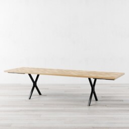 Kew Herringbone Extendable Natural Ash Dining Table - thumbnail 2