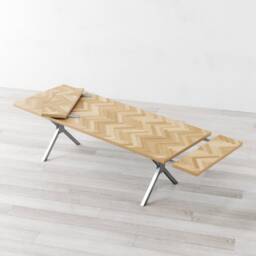 Kew Herringbone Extendable Natural Ash Dining Table - thumbnail 4