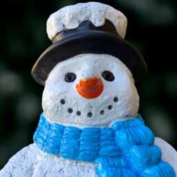 Large Snowman Statue Christmas Sculpture Outdoor Winter Decoration Handmade Front Door Ornament Snowman Lover Gift - thumbnail 4