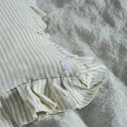 Rustic Striped Home Decor Linen Pillow Covers, Bedroom Decor, Body Cover, Farmhouse Pillow, Throw Pillows, Floor Denim - thumbnail 3