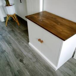 Handmade Shoe Bench Cupboard Adjustable Shelves, Hallway Cabinet - thumbnail 3