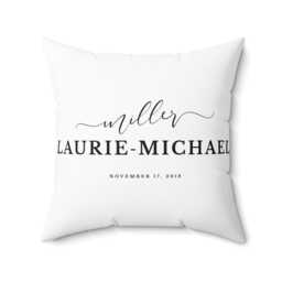 Personalized Faux Suede Pillow Case Custom Name Photo - thumbnail 1