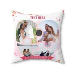 Personalized Faux Suede Pillow Case Custom Name Photo - thumbnail 2