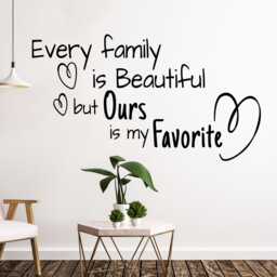 Family Love Quote Wall Decal - Removable Vinyl Lettering - thumbnail 1