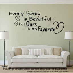 Family Love Quote Wall Decal - Removable Vinyl Lettering - thumbnail 3