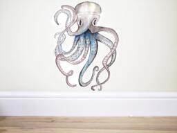 Octopus Wall Decal, Ocotpus Sticker, Squid Decal, Ocean Nursery, Ocean Decor, Under The Sea, Sea Animals Decal, Bathroom Sticker - thumbnail 1