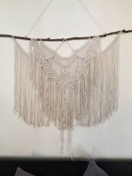 Macrame Wall Hanging Made By Hanmademacrame - Boho Decor Fibre Art Tapestry - thumbnail 1