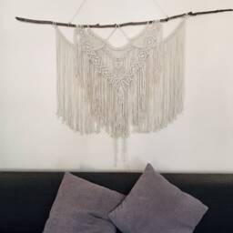Macrame Wall Hanging Made By Hanmademacrame - Boho Decor Fibre Art Tapestry - thumbnail 3