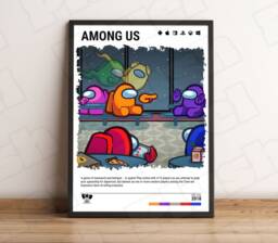 Among Us - 2018 Indie Game Poster - Video Wall Art Print Gaming Gift A5-A4-A3-A2-A1 Unframed Canvas For Frame Or Hanger - thumbnail 1