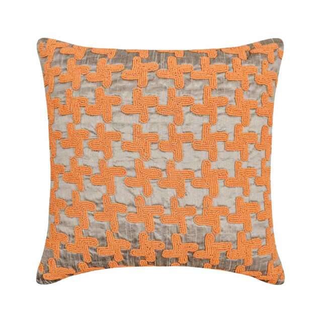 "Handmade Burnt Orange Euro Pillow Cover 24""x24""/26""x26" - image 1