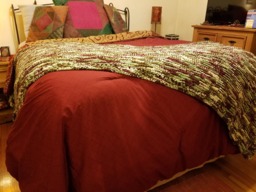 Chunky Knit Blanket, Throw, Brown Green White Red Purple Throw