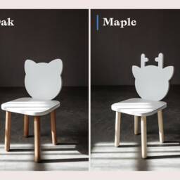 Activity Table For Toddler, Montessori Chair Set Kids, Wooden Round Table, Animal Chairs, White Nursery Furniture, Kids Furniture - thumbnail 3