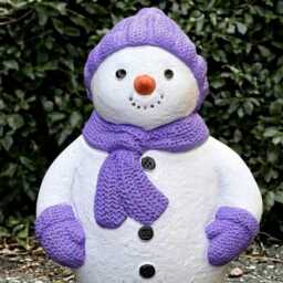 Outdoor Snowman Sculpture Cement Figurine Statue Persons Decoration Handmade Ornament Lover Gift - thumbnail 3