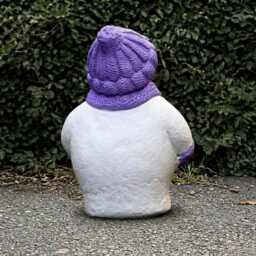 Outdoor Snowman Sculpture Cement Figurine Statue Persons Decoration Handmade Ornament Lover Gift - thumbnail 4