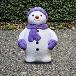 Outdoor Snowman Sculpture Cement Figurine Statue Persons Decoration Handmade Ornament Lover Gift - thumbnail 1