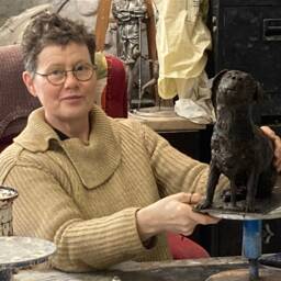 Leaping Hare Garden Sculpture - Rusty Iron Hare By Christine Baxter - thumbnail 4