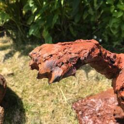 Leaping Hare Garden Sculpture - Rusty Iron Hare By Christine Baxter - thumbnail 3