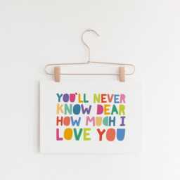 Landscape Colourful Rainbow Print, You Are My Sunshine Toddler Bedroom, Girls Bedroom Decor, Nursery Prints, Wall Art - thumbnail 2